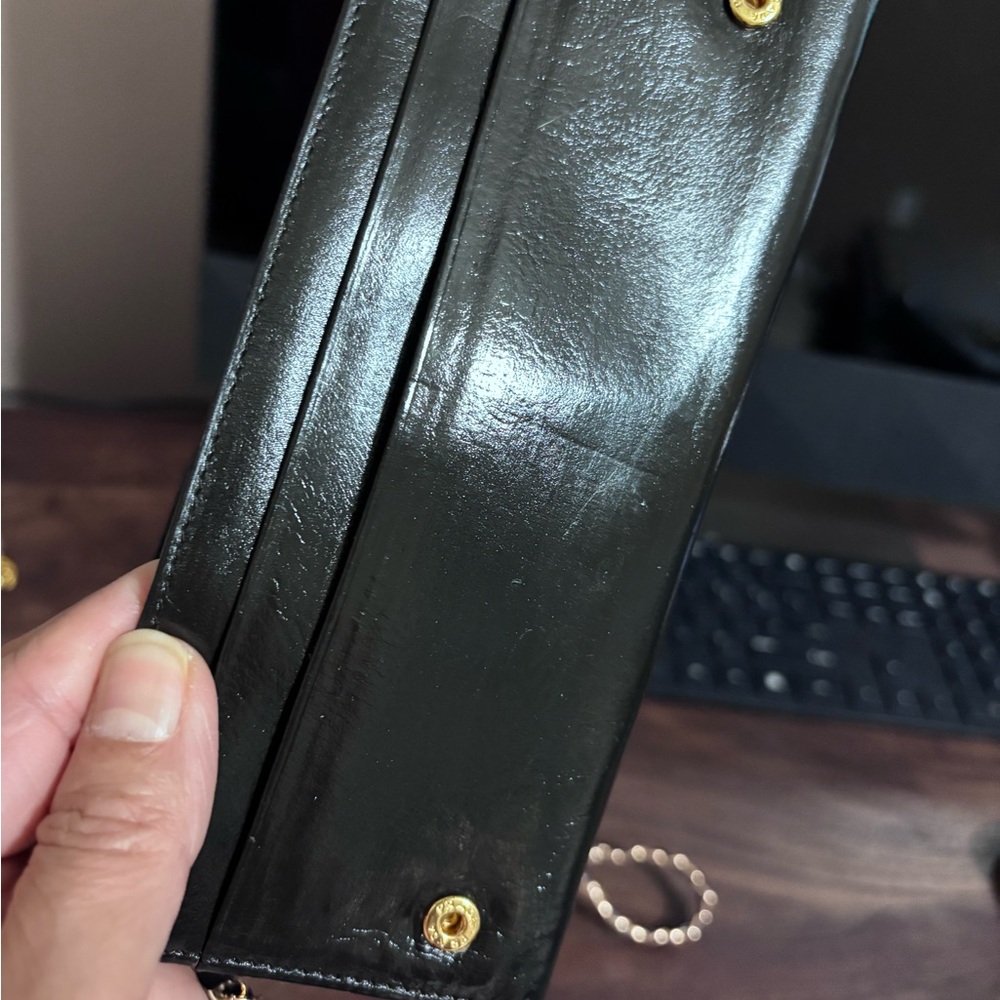 Prada Black Leather Wallet with Gold Hardwares - Picture 8 of 16
